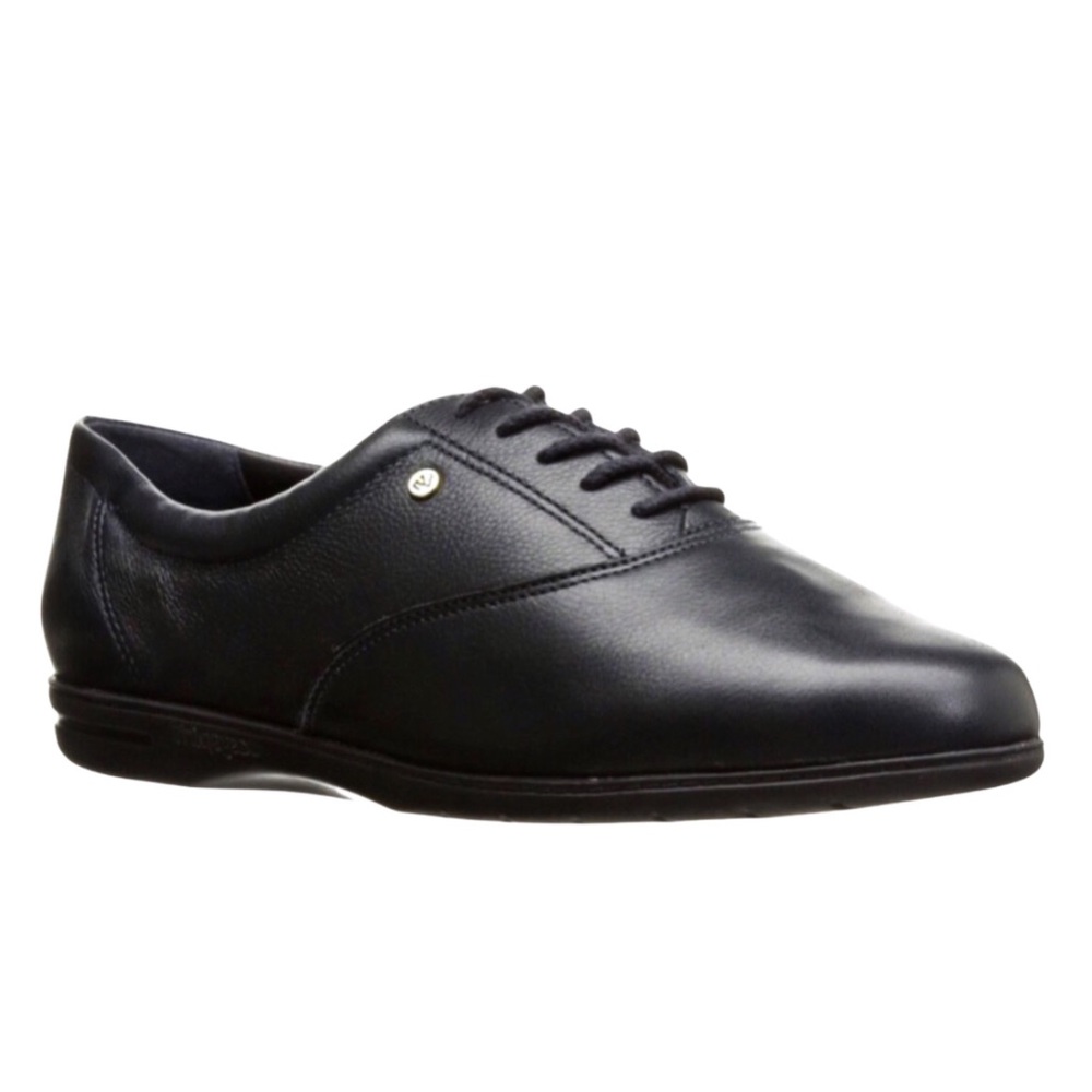 Easy Spirit Black Leather Motion Lace Up Sneakers Size 8.5